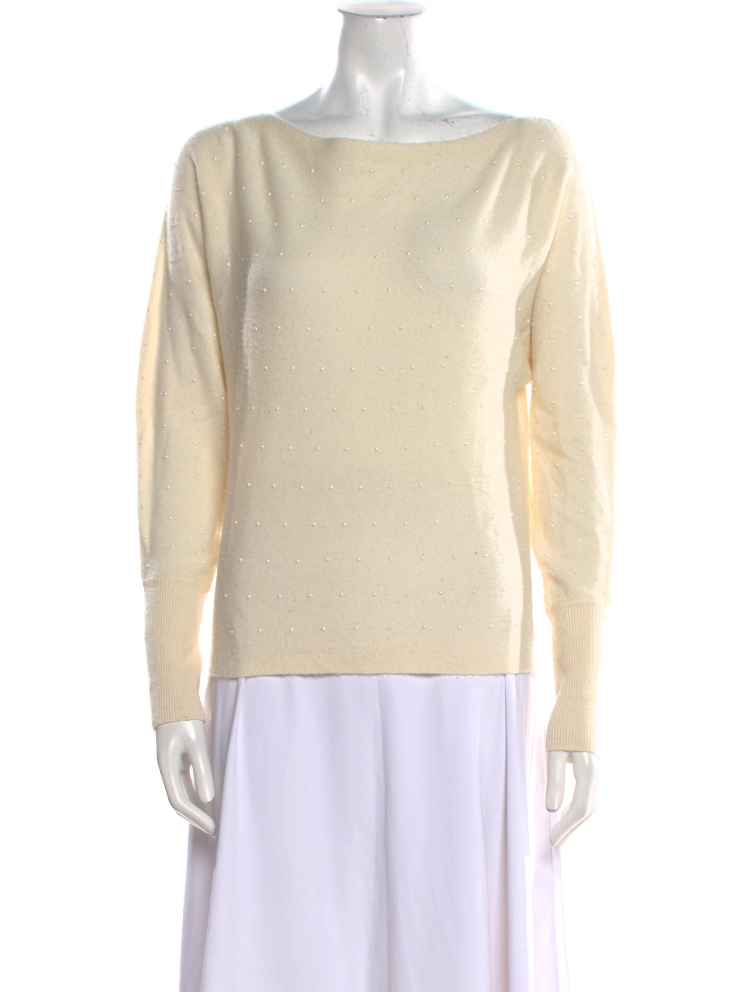 Intermix Wool Bateau Neckline Sweater