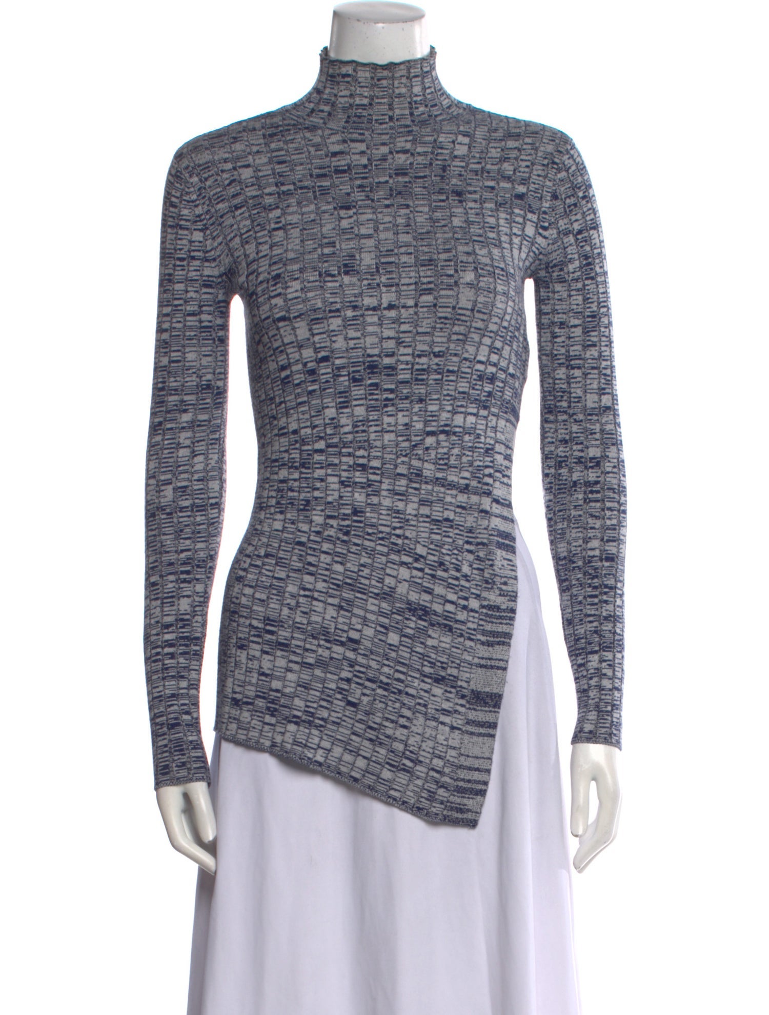 Intermix Striped Turtleneck Sweater