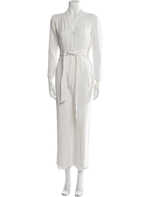 Intermix Wool V-Neck Jumpsuit