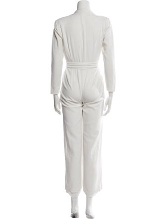 Intermix Wool V-Neck Jumpsuit