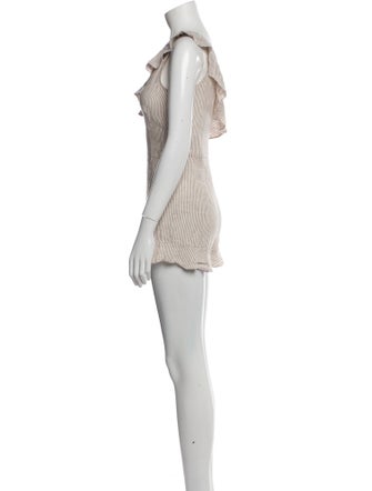 Intermix Striped One-Shoulder Romper