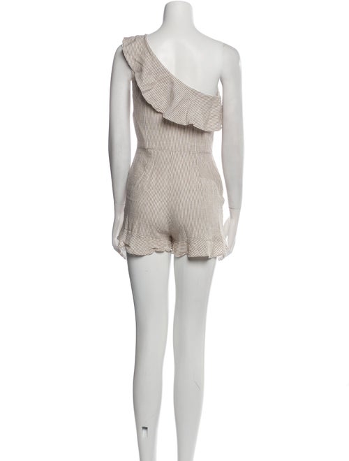 Intermix Striped One-Shoulder Romper