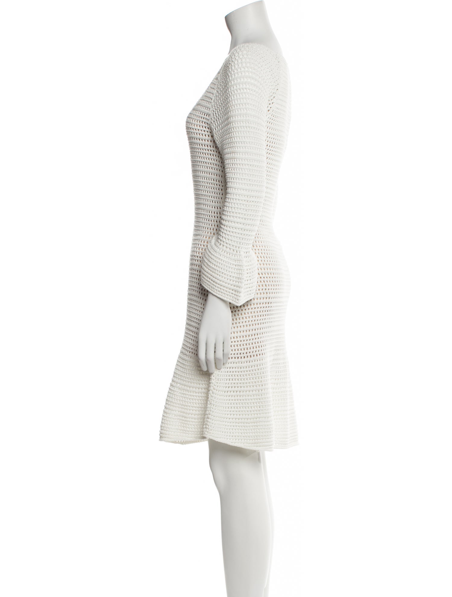 Intermix Scoop Neck Knee-Length Dress