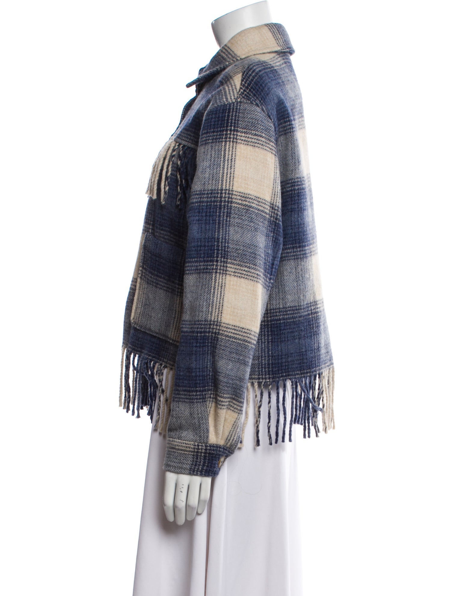 Intermix Wool Plaid Print Jacket