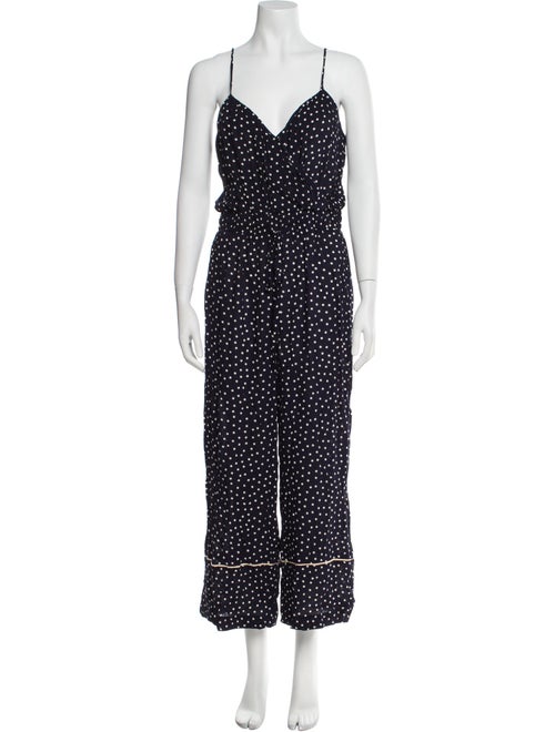Intermix Polka Dot Print V-Neck Jumpsuit