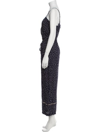 Intermix Polka Dot Print V-Neck Jumpsuit