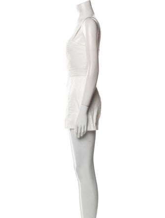 Intermix Linen Square Neckline Romper