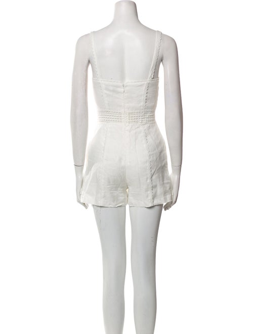 Intermix Linen Square Neckline Romper