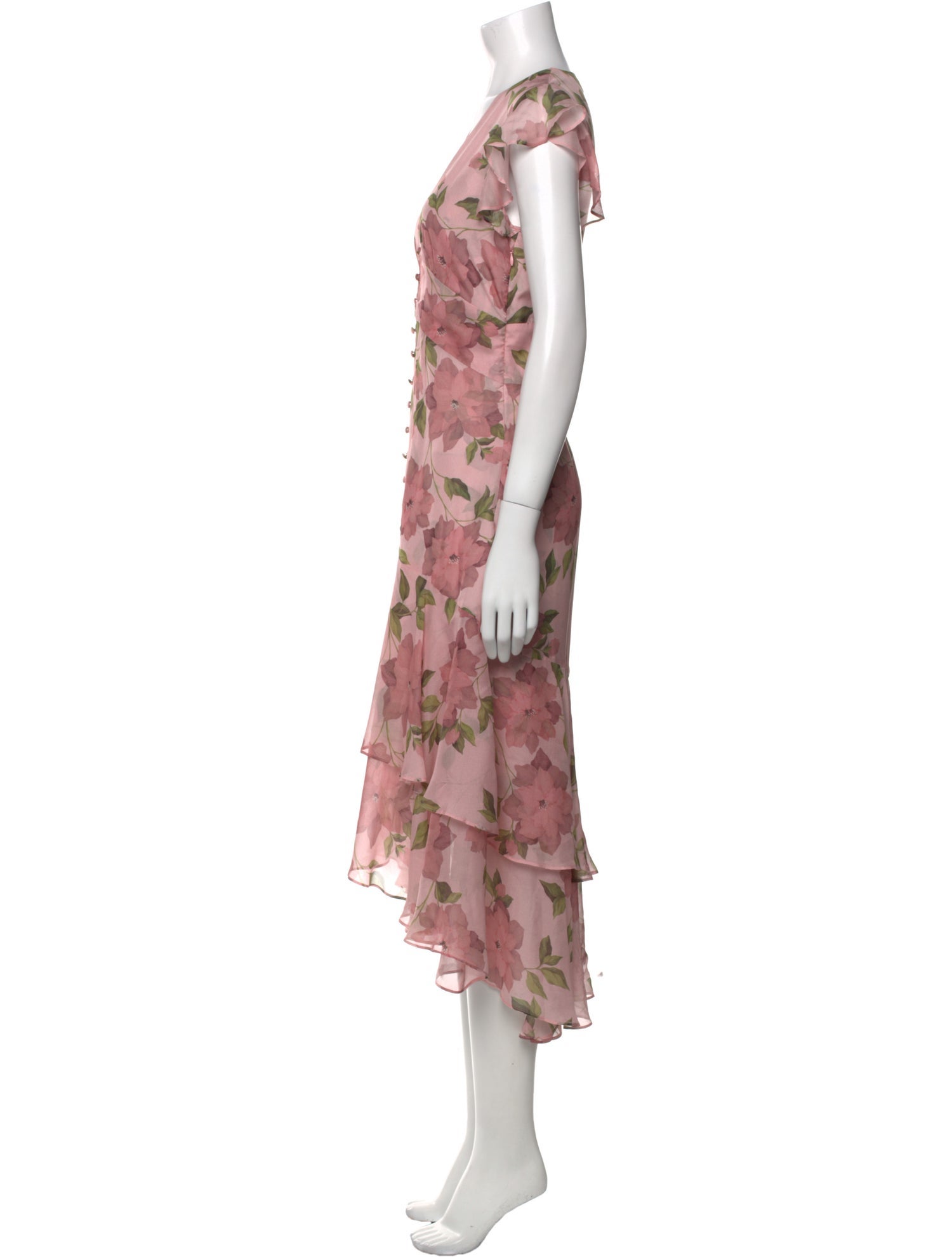 Intermix Silk Midi Length Dress