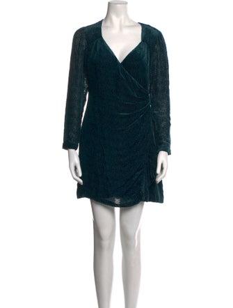 Intermix V-Neck Mini Dress