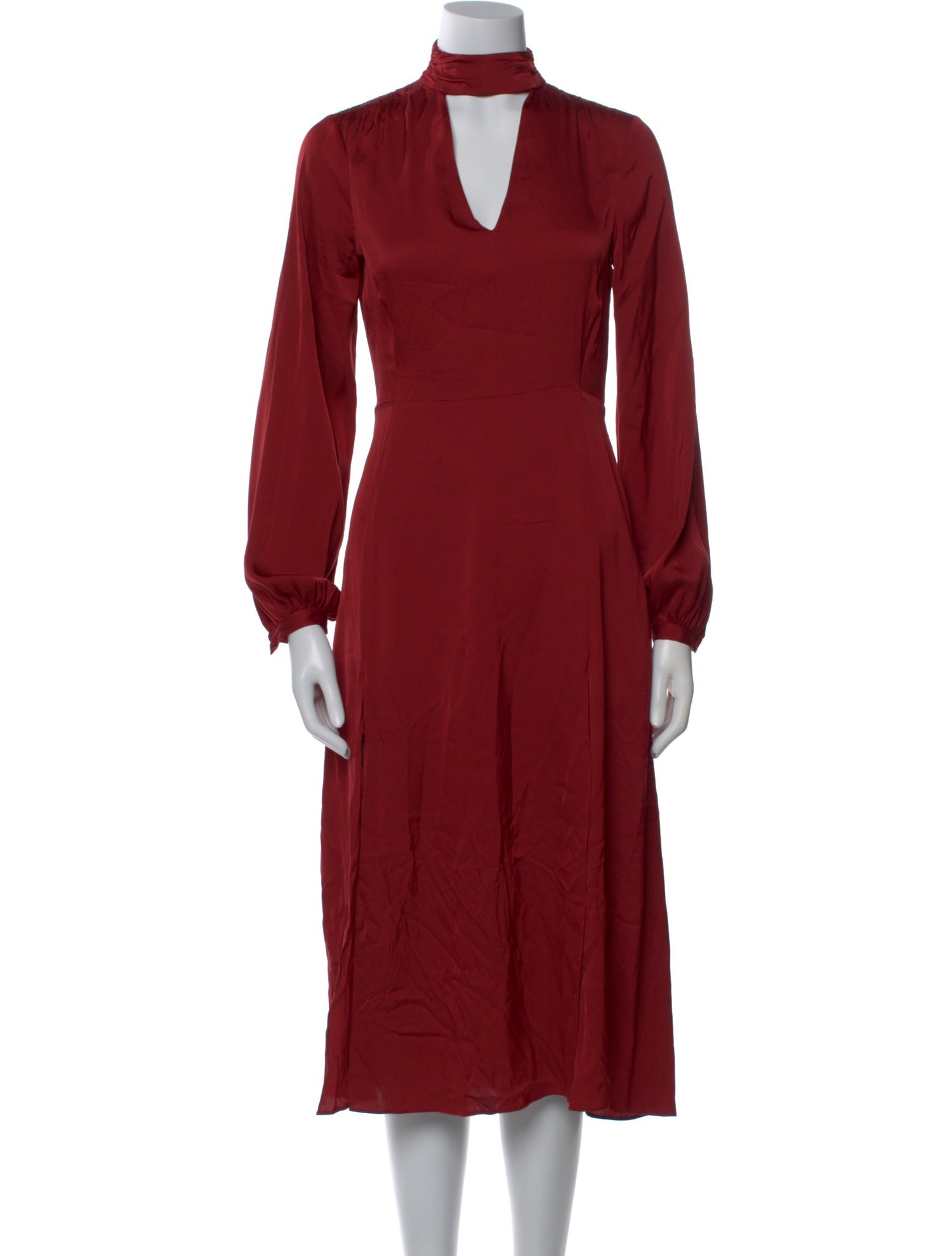 Intermix Mock Neck Midi Length Dress