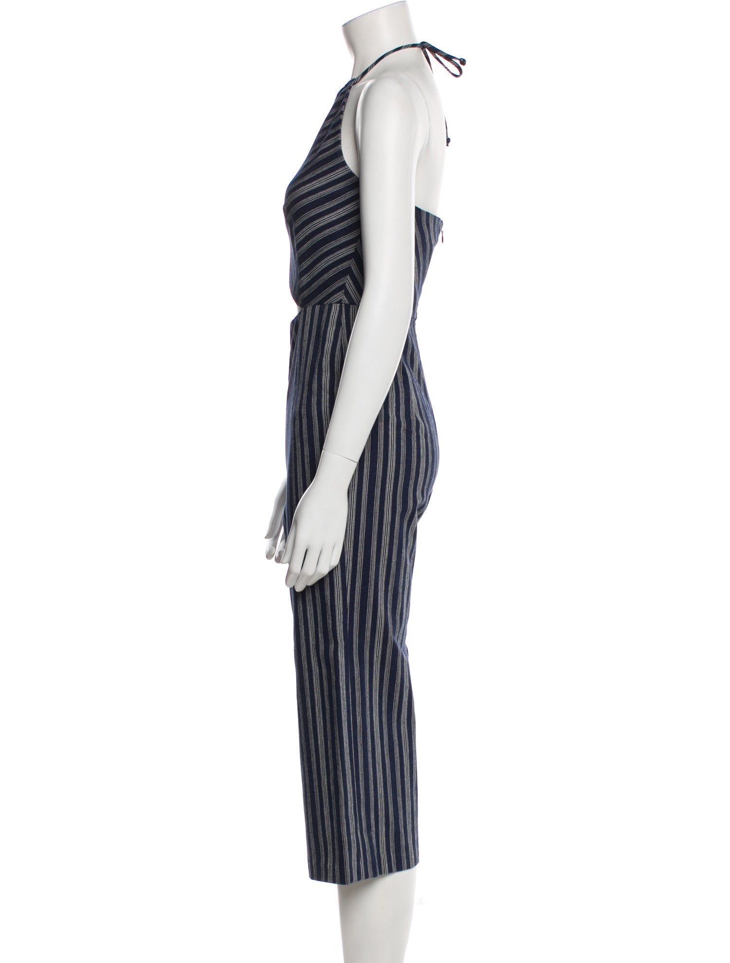 Intermix Striped Crew Neck Jumpsuit