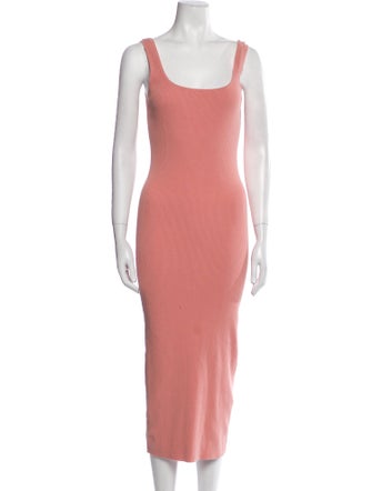 Intermix Scoop Neck Midi Length Dress