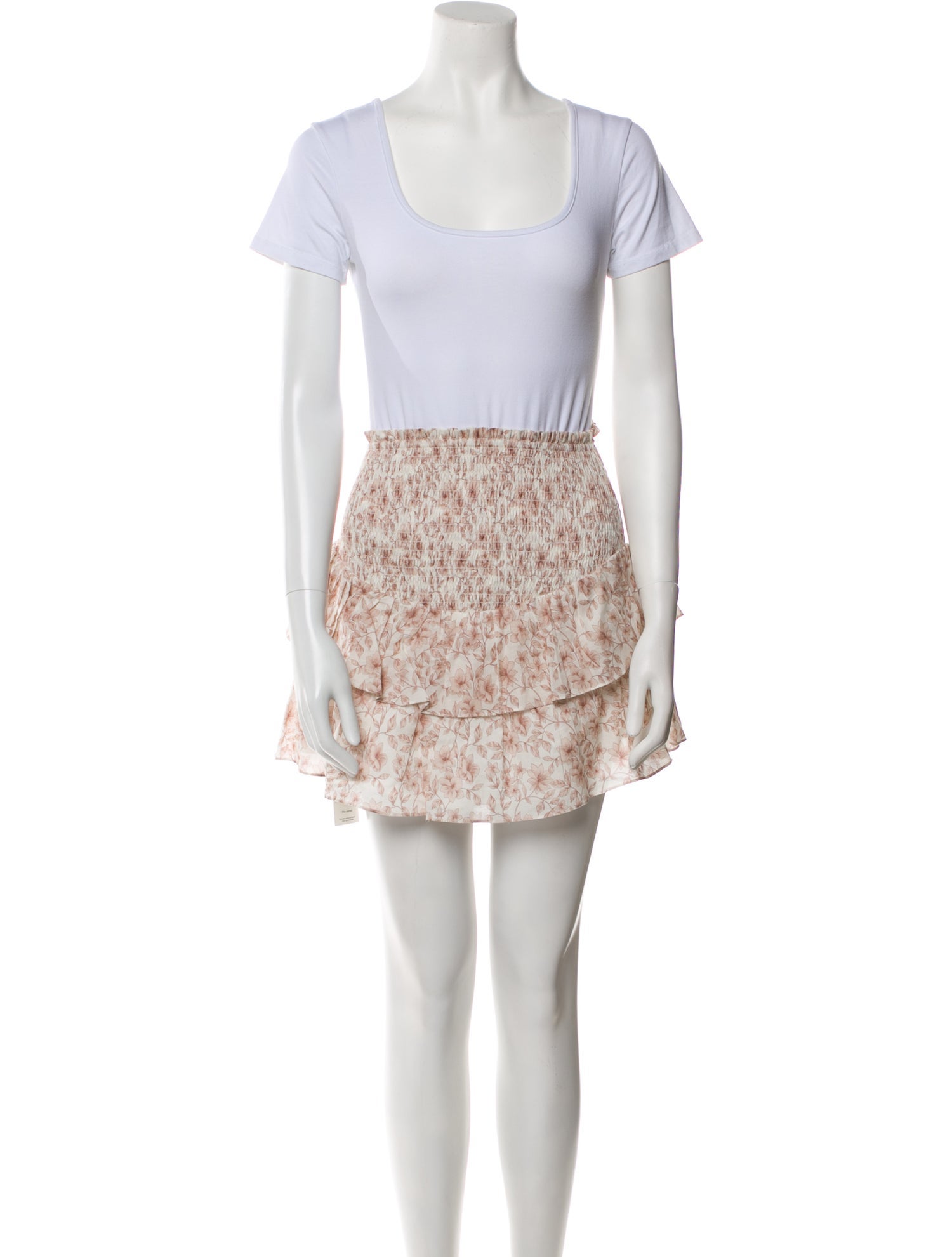 Intermix Floral Print Ruffle Embellishment Skirt Set