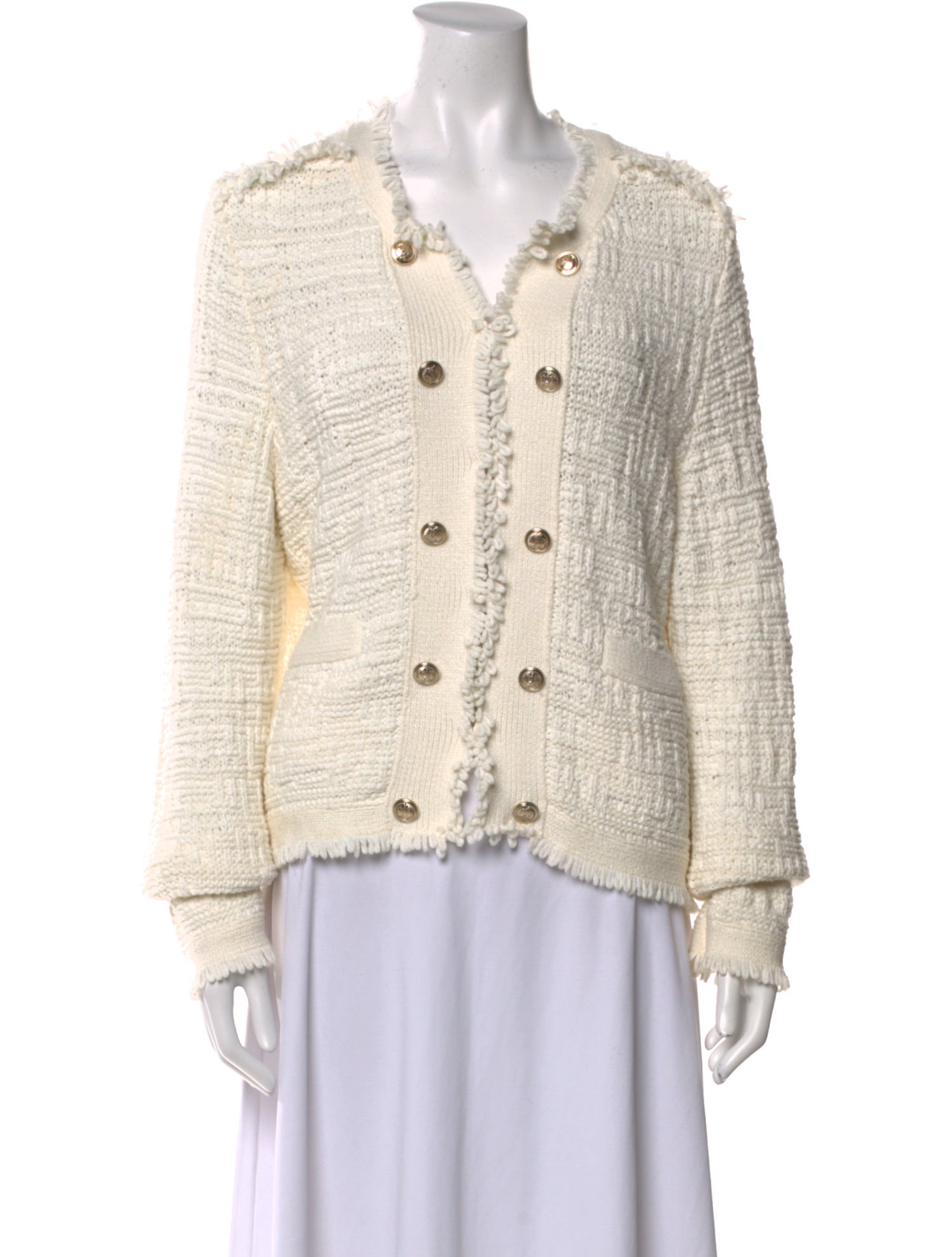 Intermix V-Neck Sweater