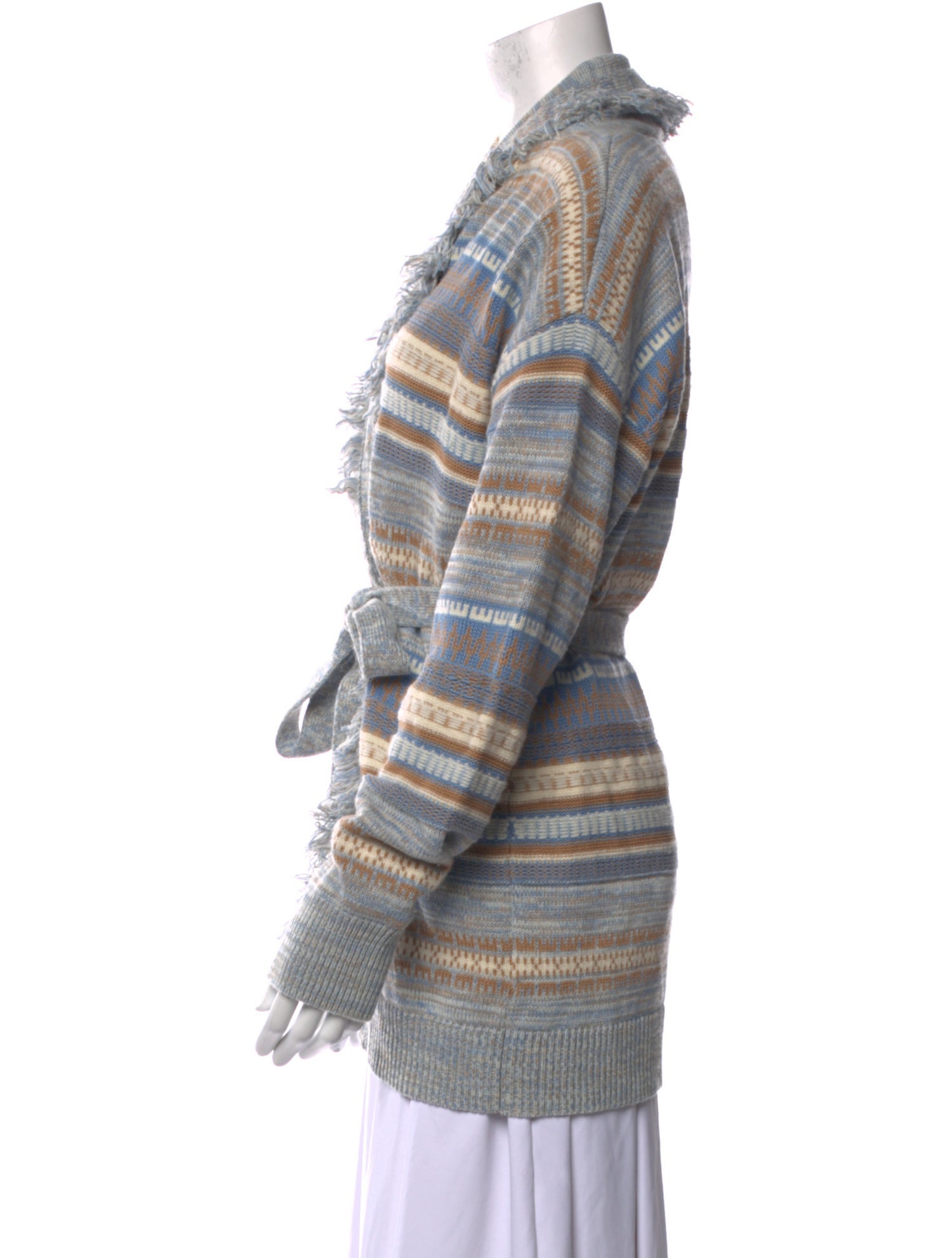 Intermix Striped V-Neck Sweater