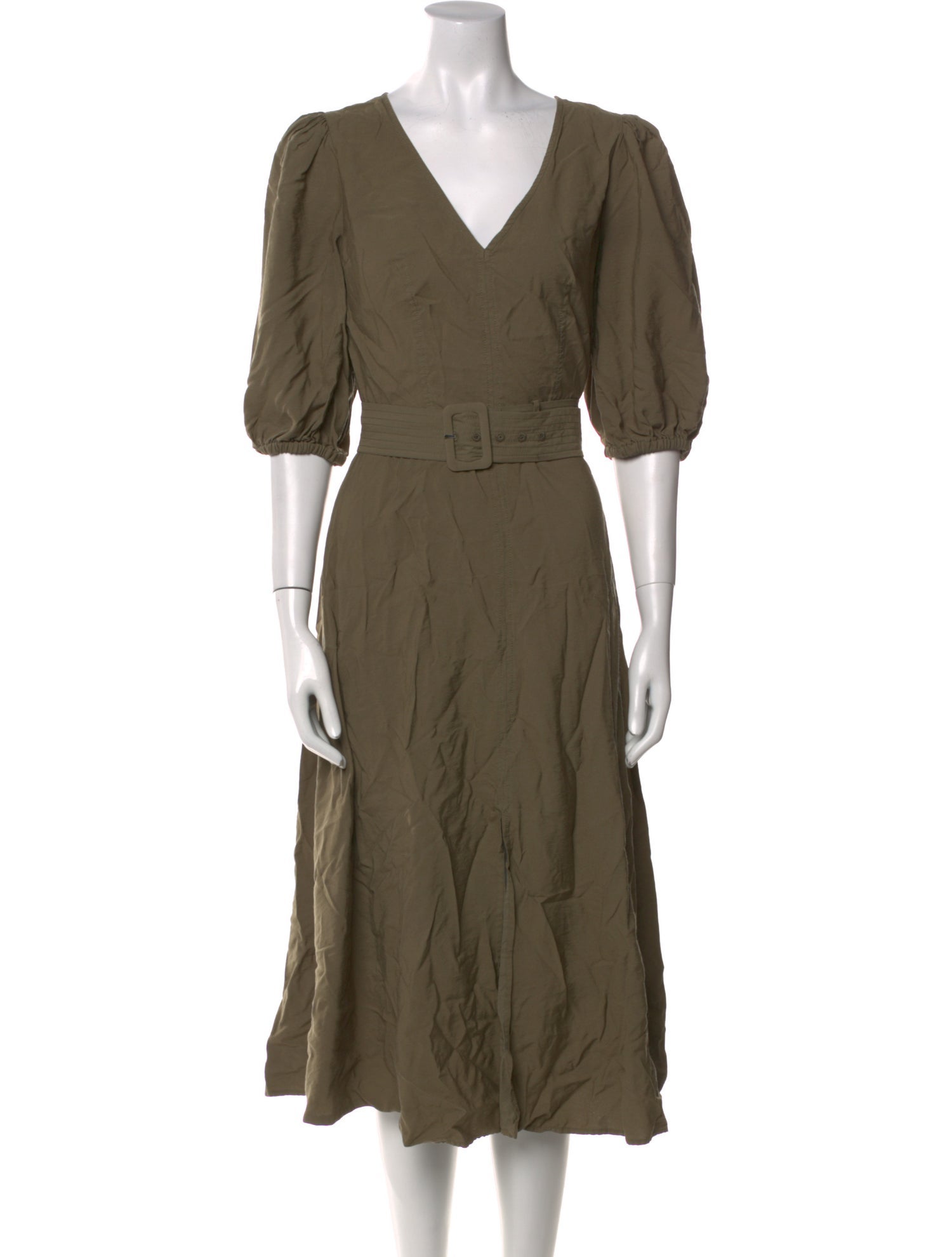 Intermix V-Neck Midi Length Dress