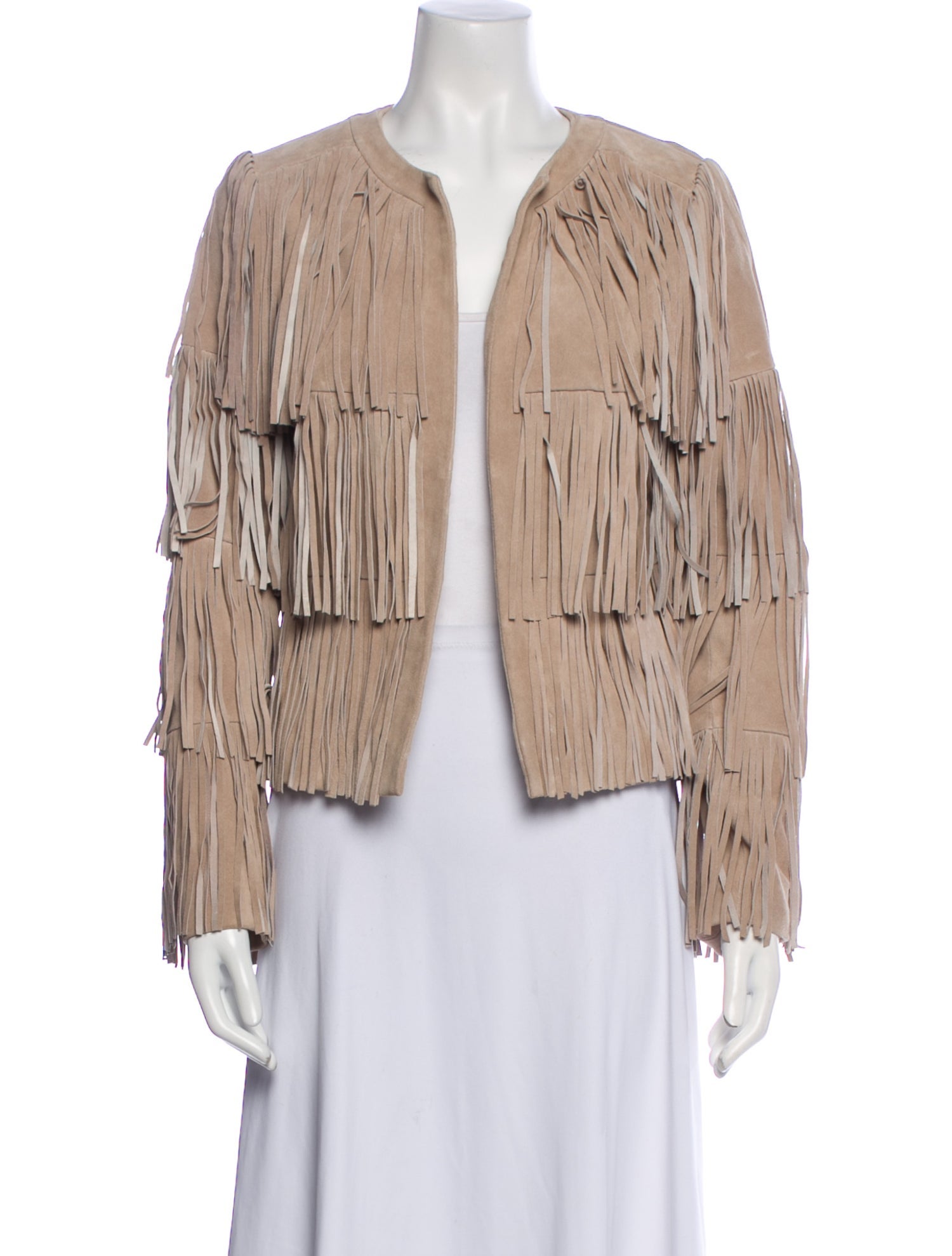 Intermix Leather Striped Jacket