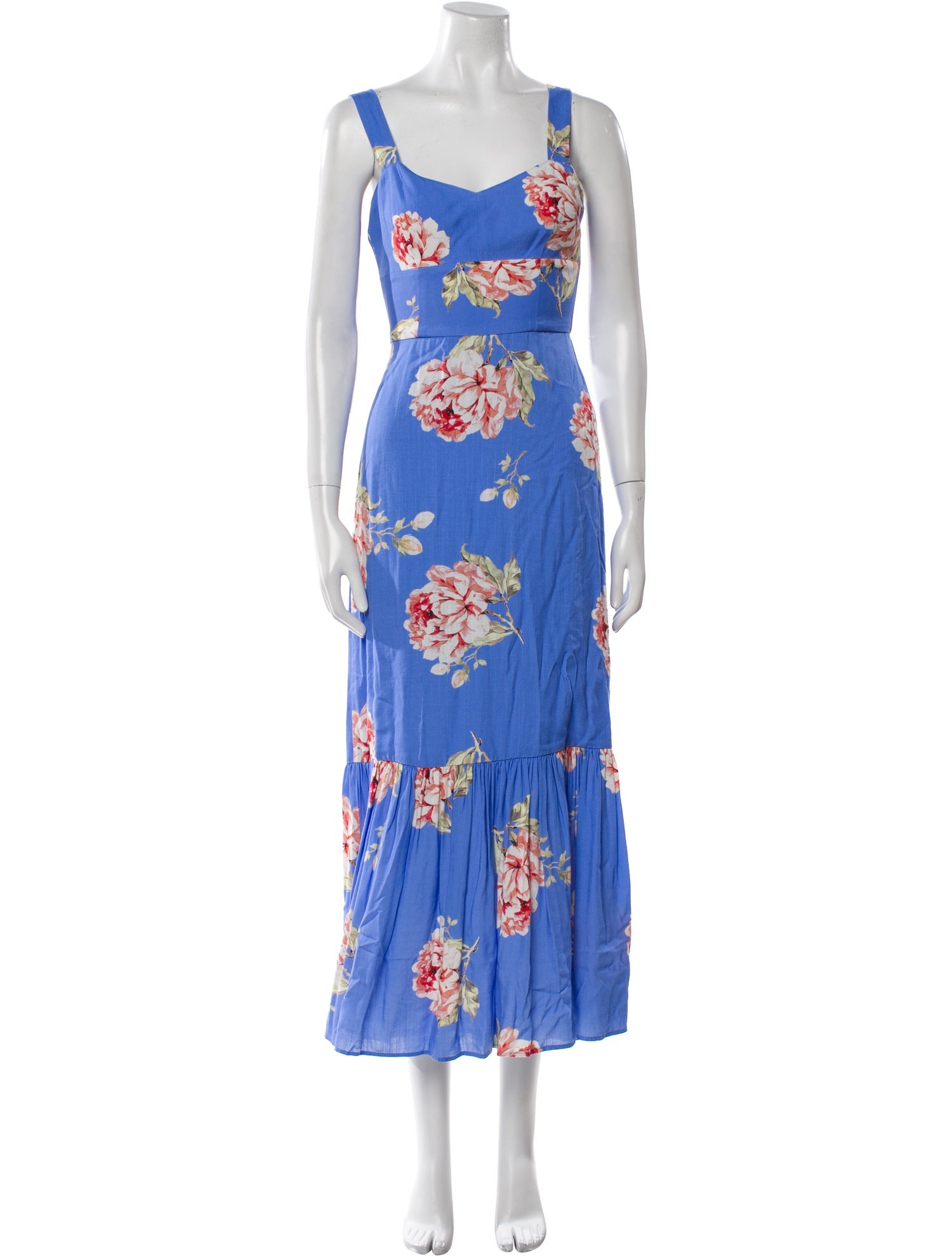 Intermix Floral Print Midi Length Dress