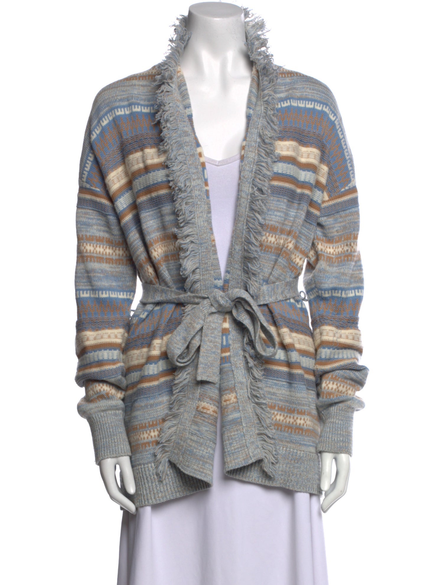 Intermix Striped V-Neck Sweater