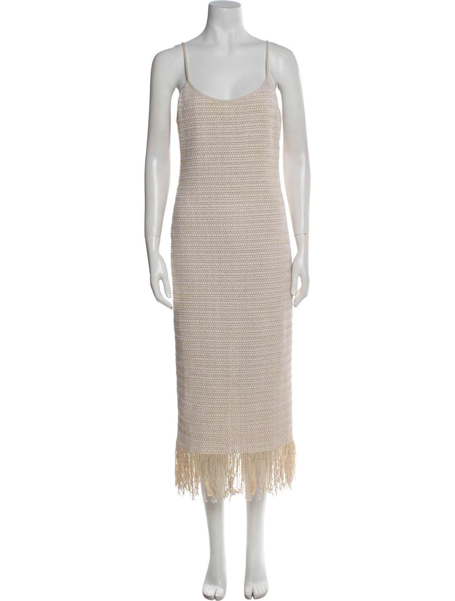 Intermix Scoop Neck Midi Length Dress