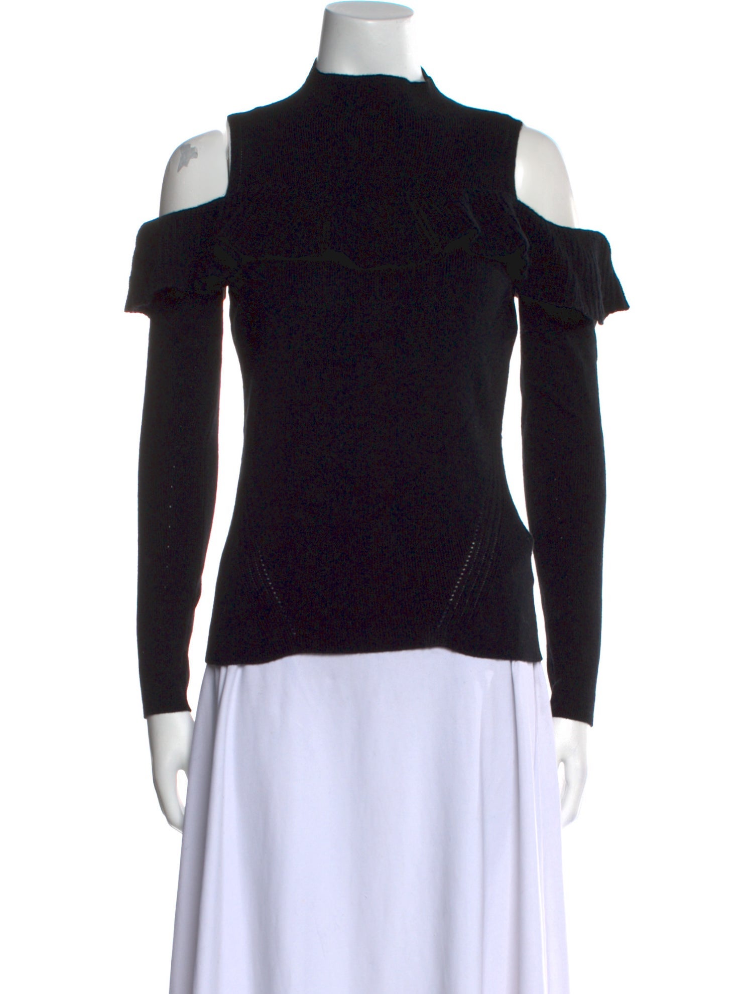 Intermix Wool Mock Neck Sweater