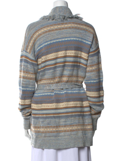 Intermix Striped Open Front Sweater