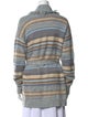 Intermix Striped Open Front Sweater