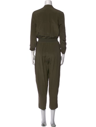 Intermix Silk Mock Neck Jumpsuit