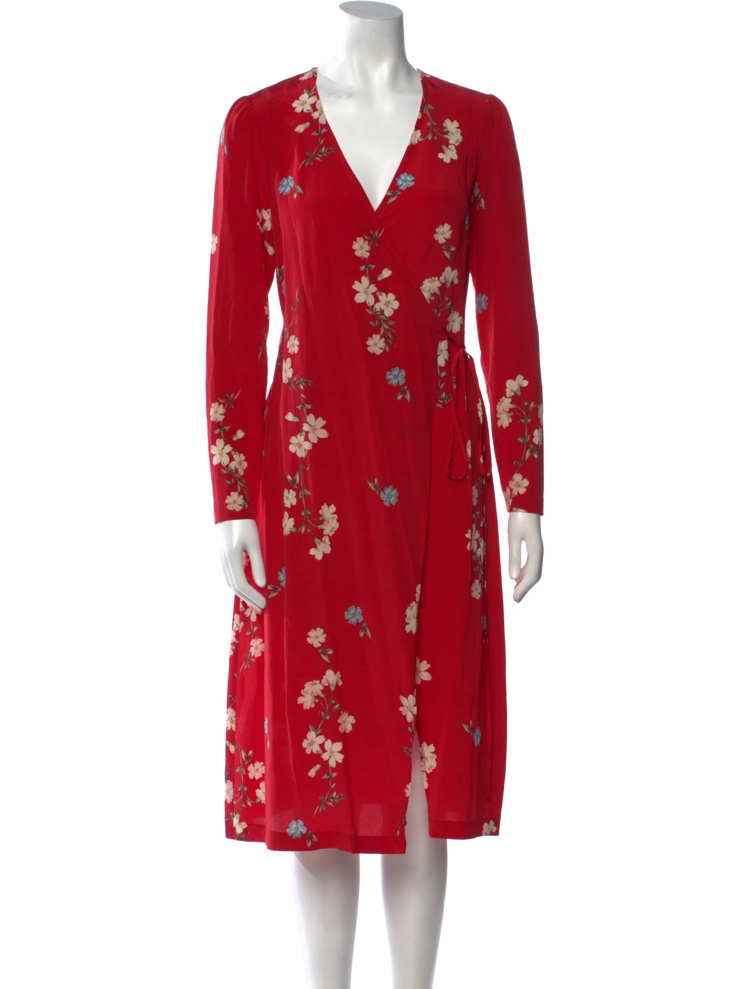 Intermix Silk Knee-Length Dress