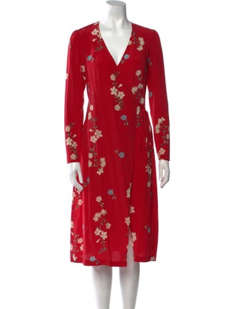 Intermix Silk Knee-Length Dress