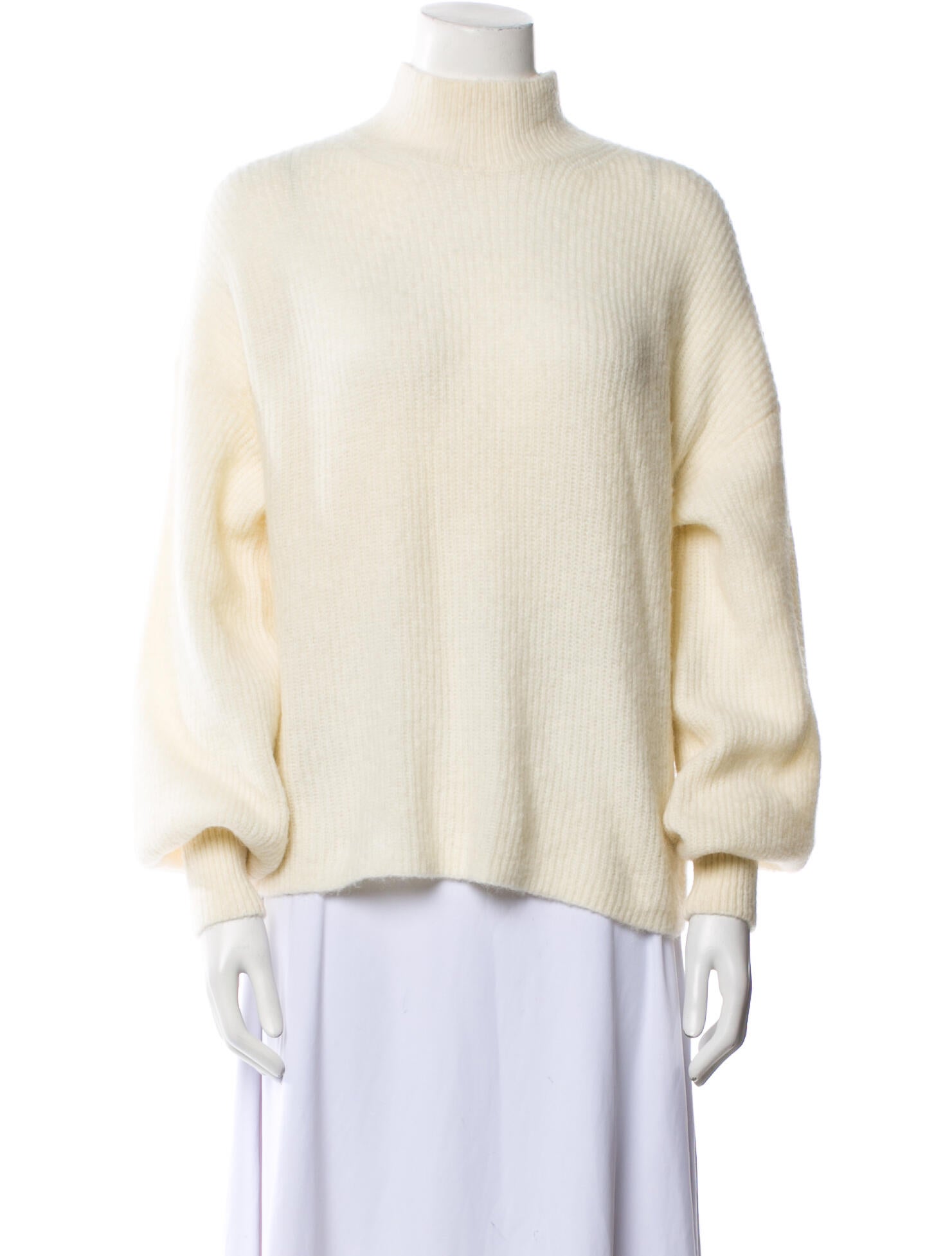 Intermix Alpaca Mock Neck Sweater