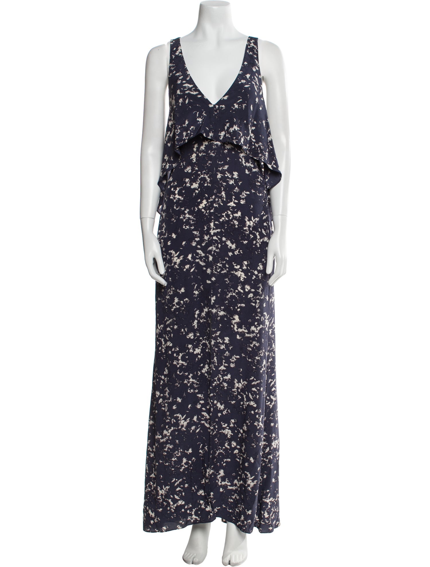 Intermix Silk Long Dress - Blue Dresses, Clothing - WIX48947 | The RealReal