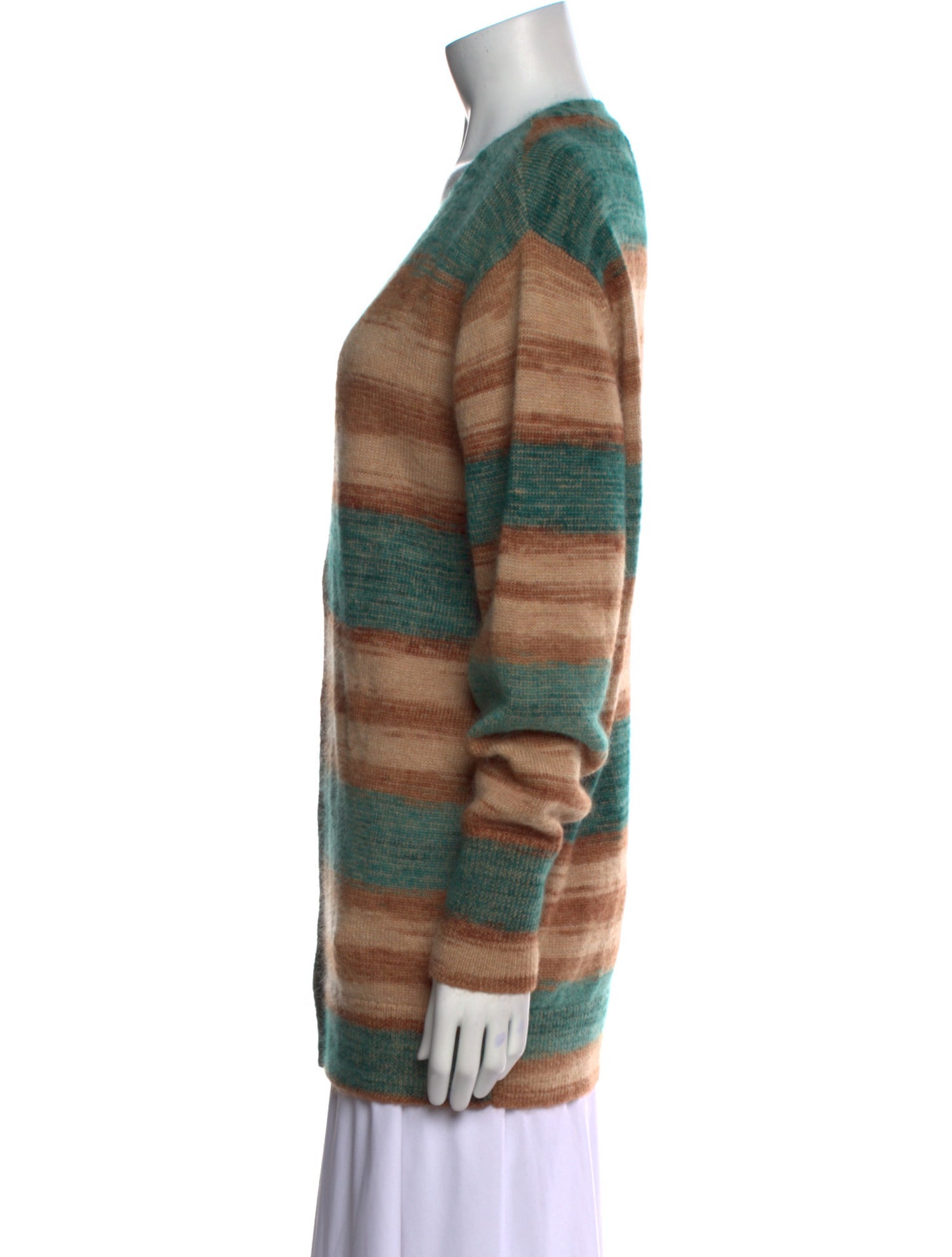 Intermix Striped V-Neck Sweater