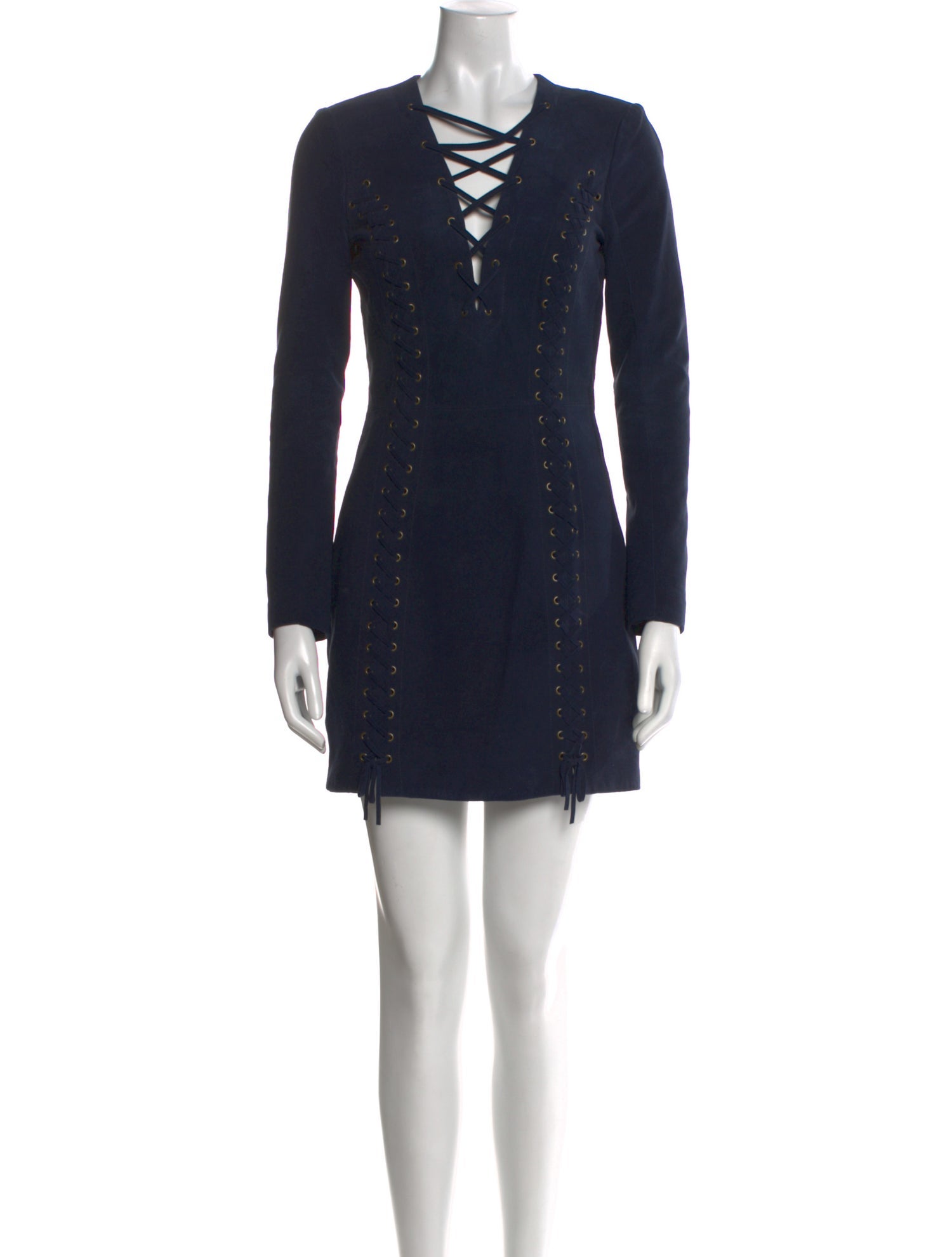 Intermix Leather Mini Dress