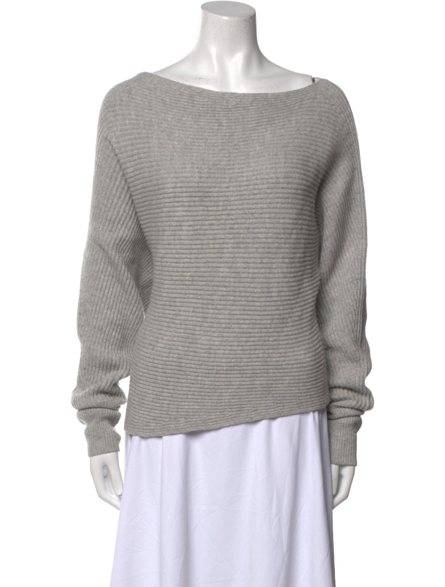 Intermix Wool Bateau Neckline Sweater
