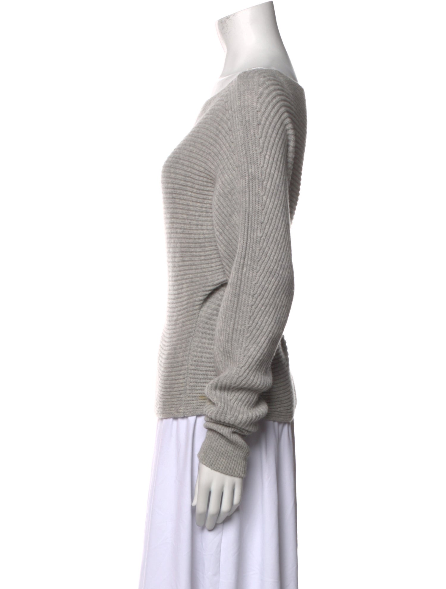 Intermix Wool Bateau Neckline Sweater