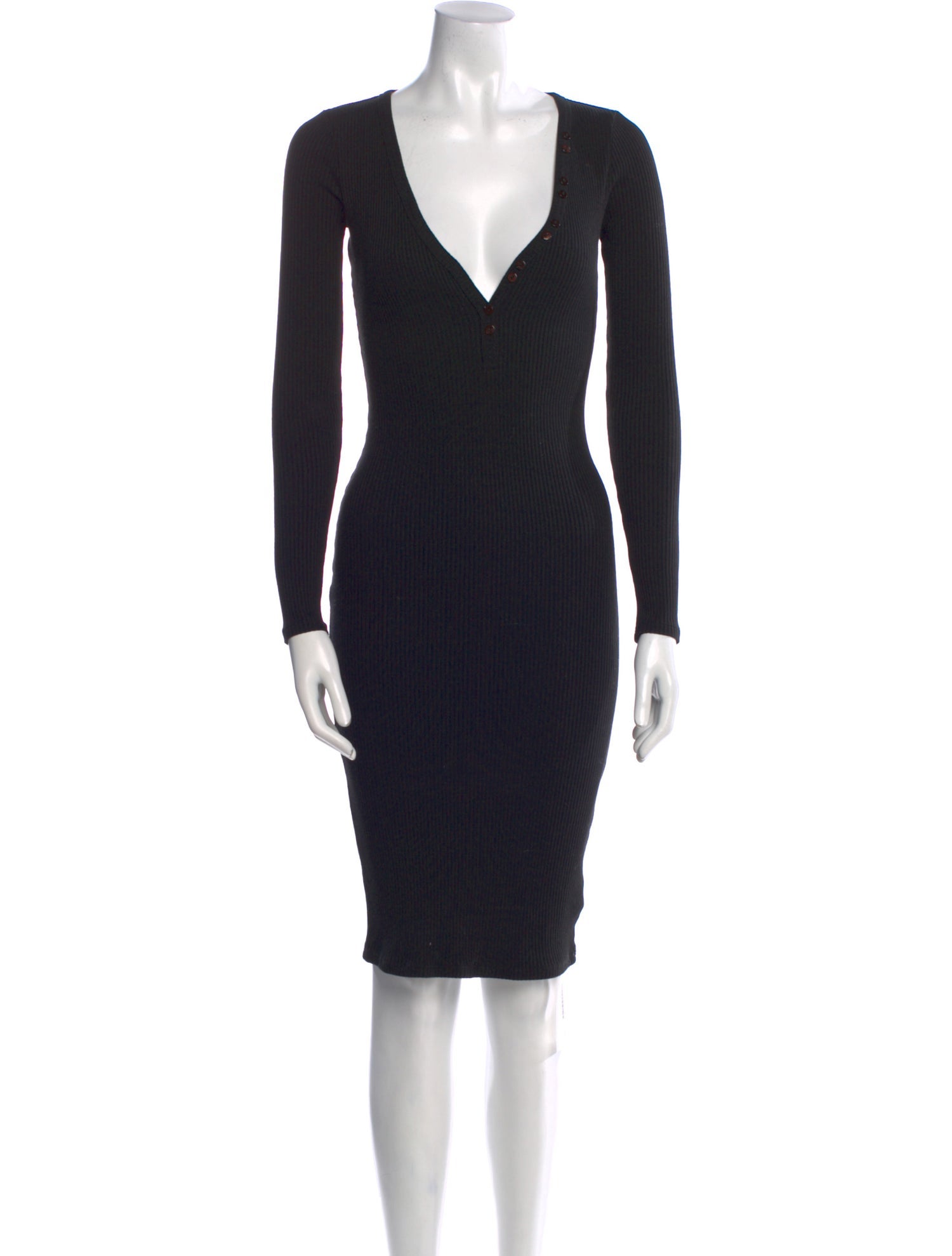 Intermix V-Neck Knee-Length Dress