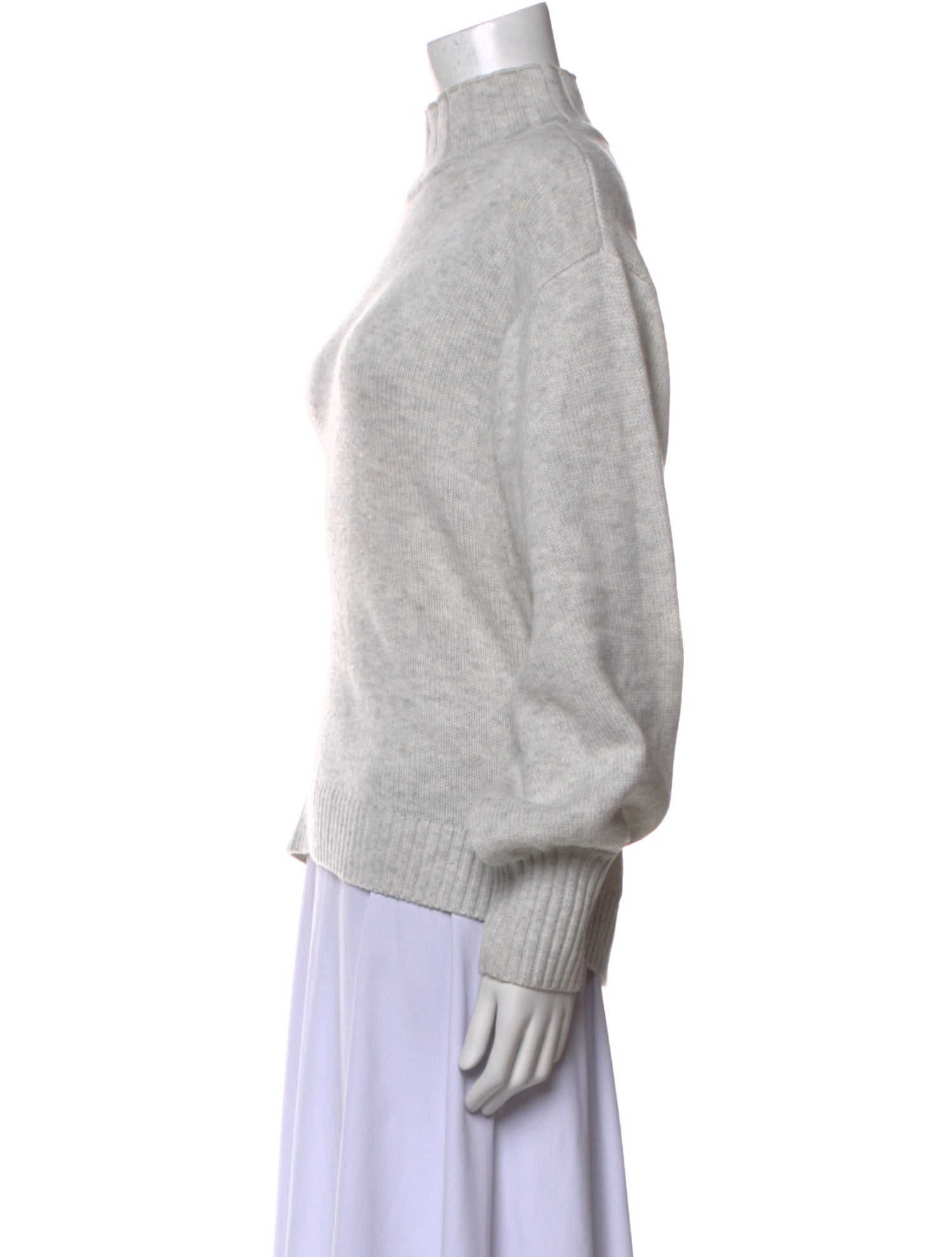 Intermix Wool Mock Neck Sweater