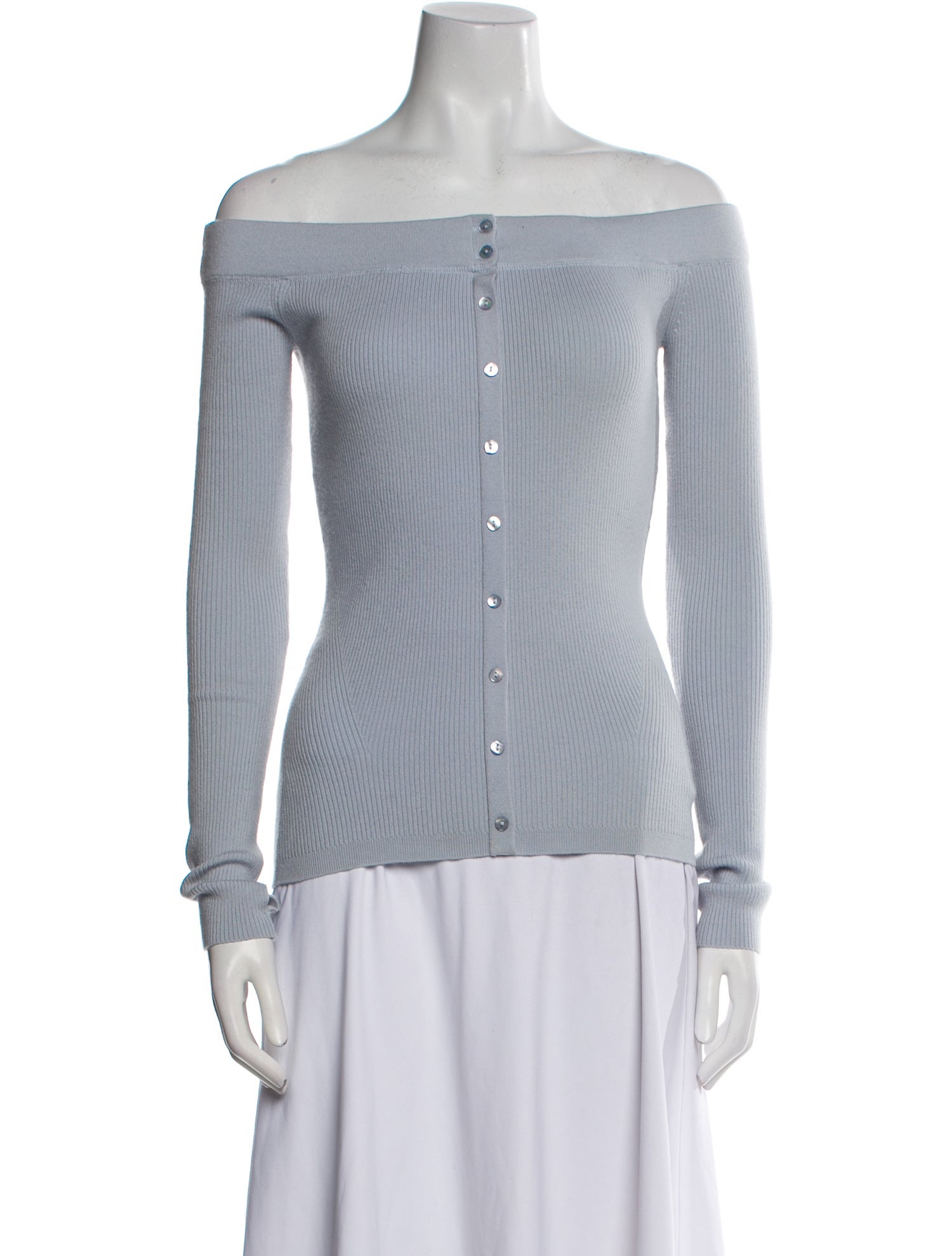 Intermix Wool Off-The-Shoulder Sweater