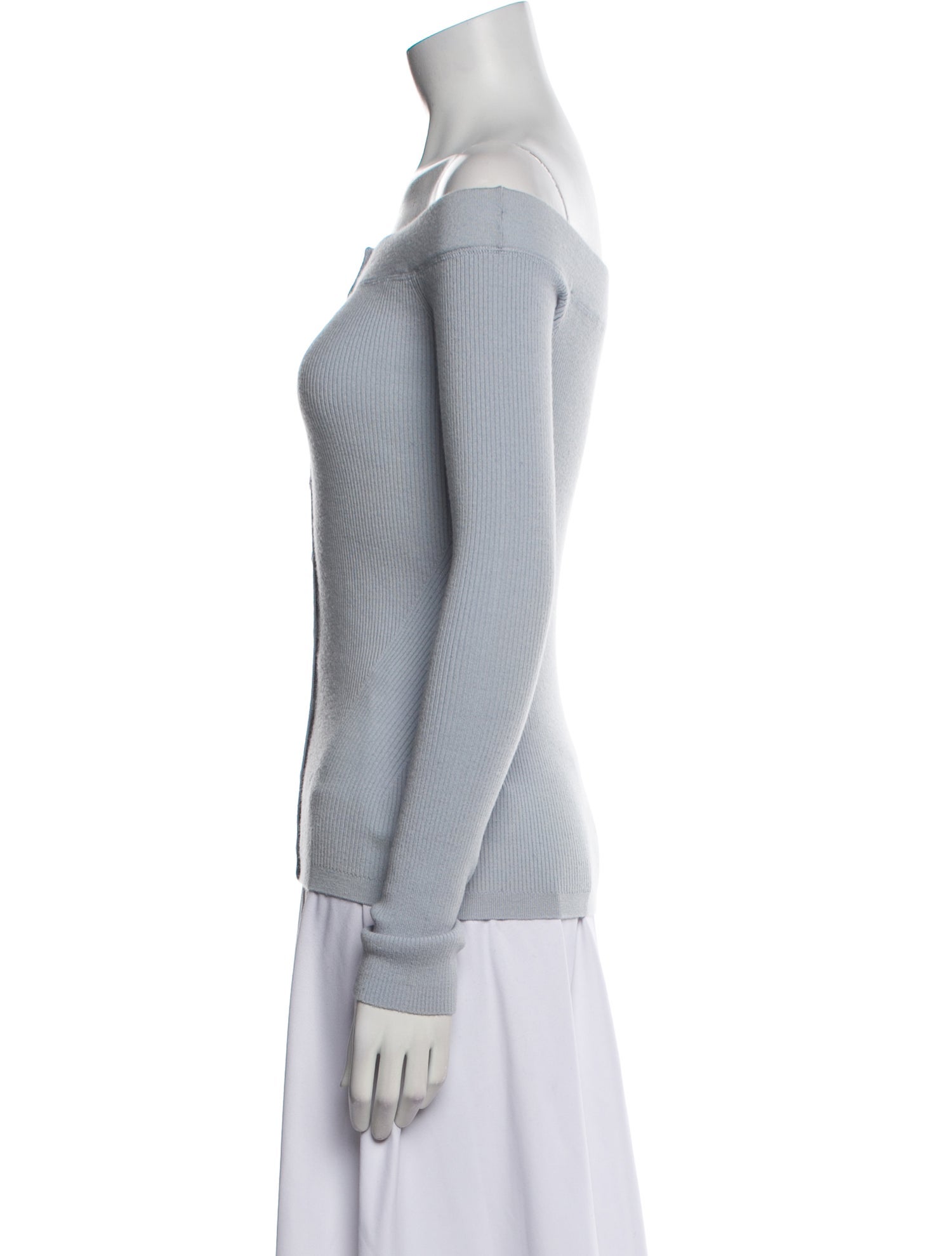 Intermix Wool Off-The-Shoulder Sweater