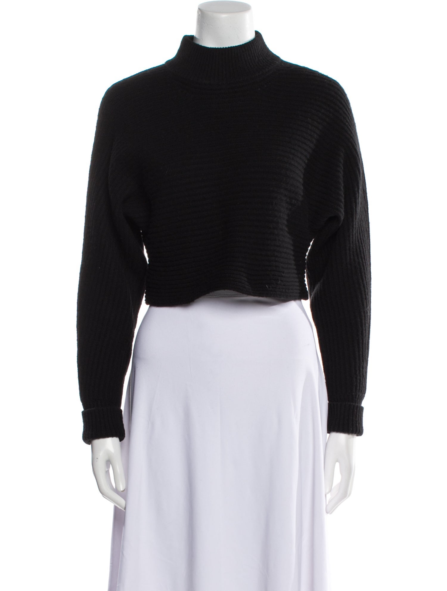 Intermix Wool Mock Neck Sweater