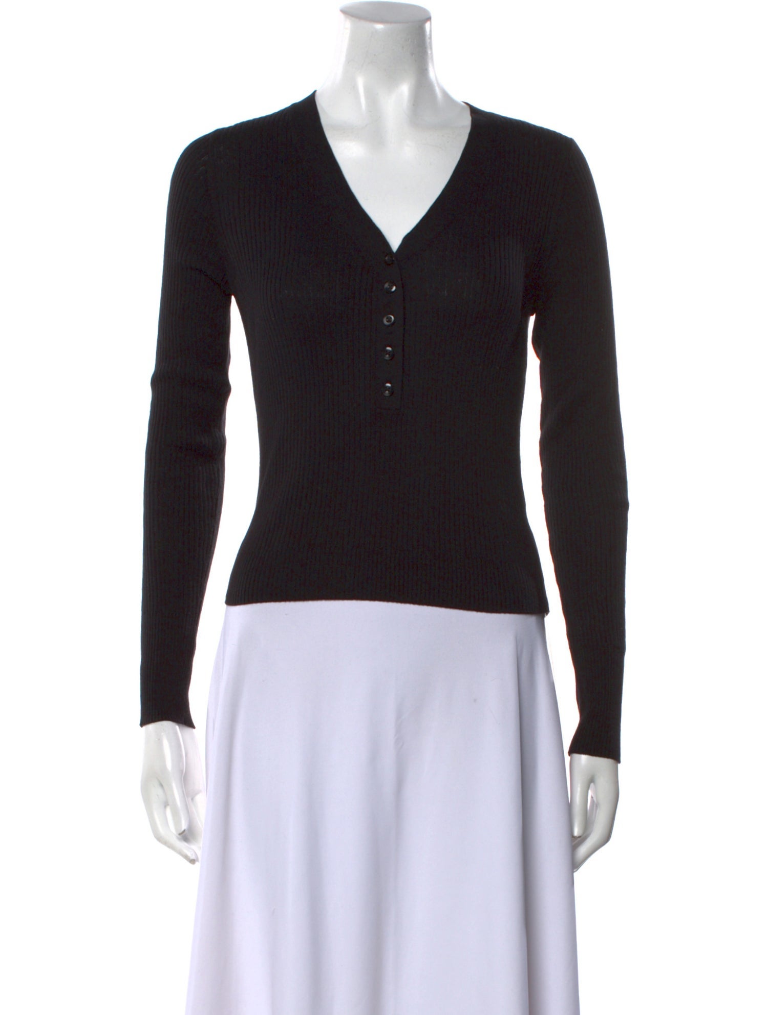 Intermix Silk V-Neck Sweater