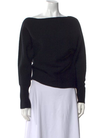Intermix Wool Bateau Neckline Sweater