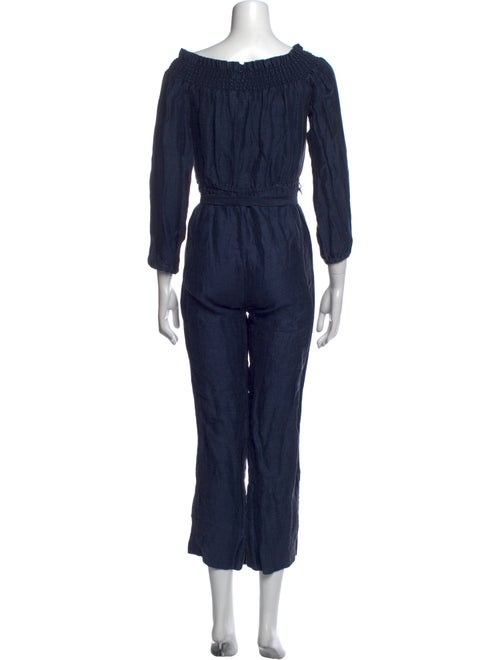 Intermix Linen Bateau Neckline Jumpsuit
