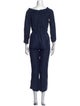 Intermix Linen Bateau Neckline Jumpsuit
