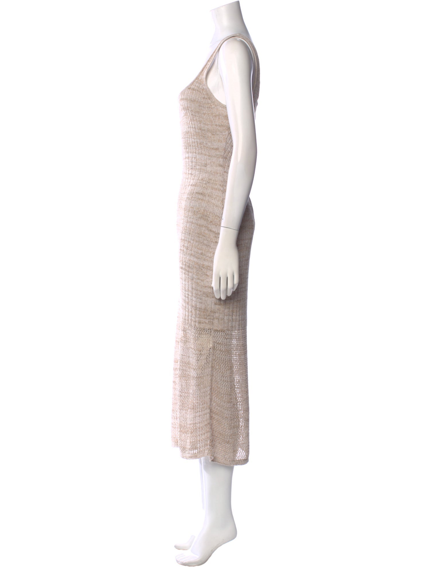 Intermix Scoop Neck Long Dress