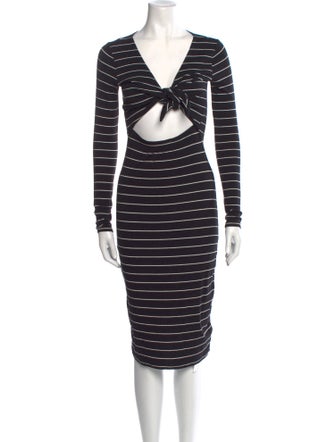 Intermix Striped Midi Length Dress