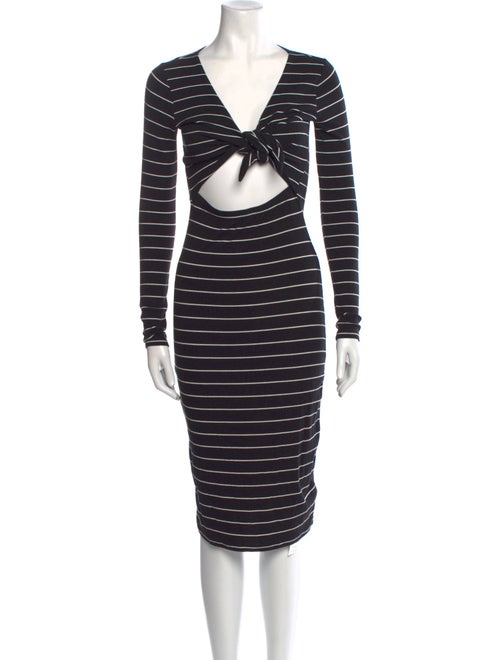 Intermix Striped Midi Length Dress