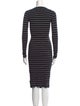 Intermix Striped Midi Length Dress